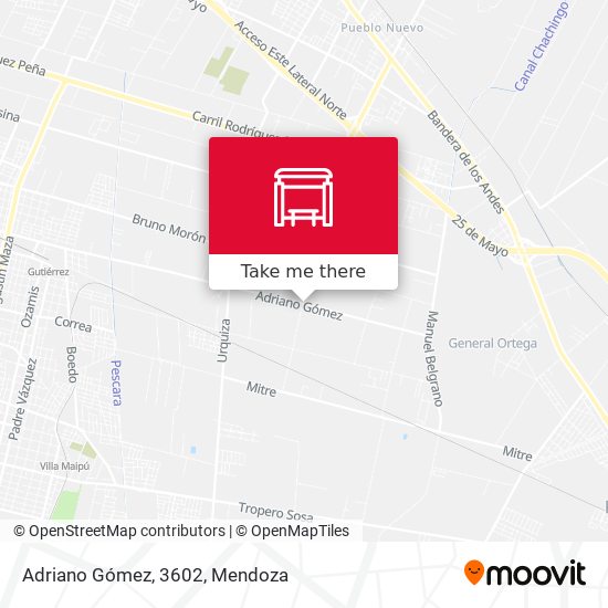 Adriano Gómez, 3602 map