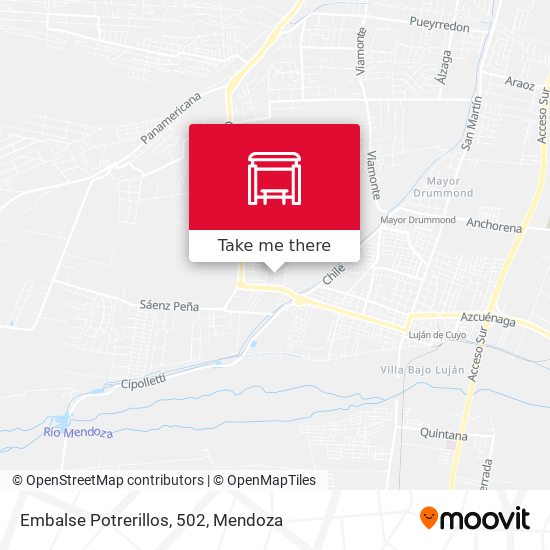 Mapa de Embalse Potrerillos, 502
