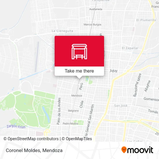 Coronel Moldes map
