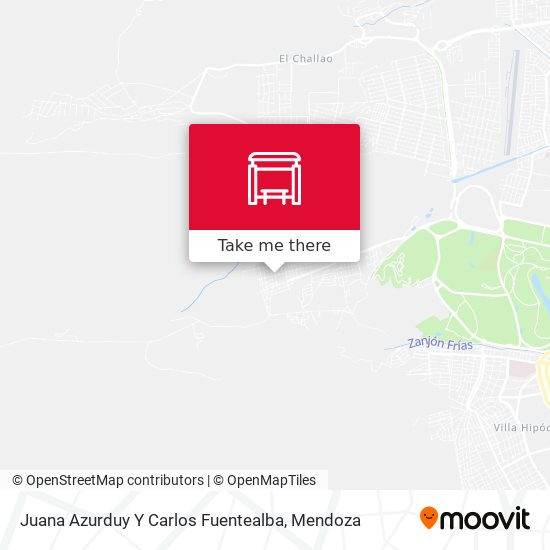 Juana Azurduy Y Carlos Fuentealba map