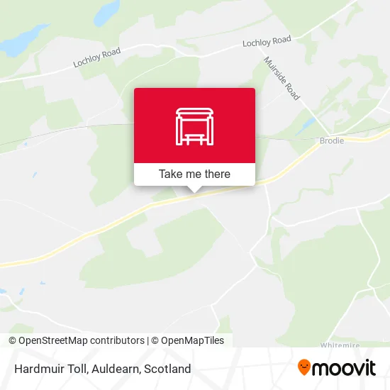 Hardmuir Toll, Auldearn map