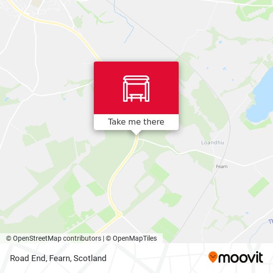 Road End, Fearn map