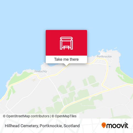 Hillhead Cemetery, Portknockie map