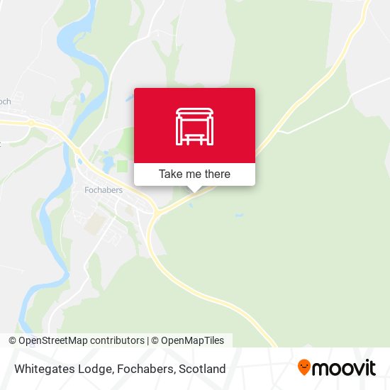 Whitegates Lodge, Fochabers map