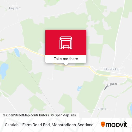 Castlehill Farm Road End, Mosstodloch map