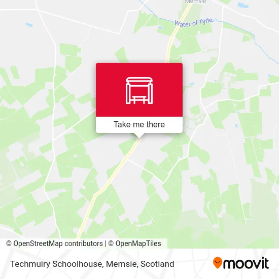 Techmuiry Schoolhouse, Memsie map
