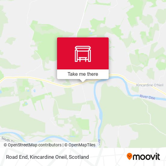 Road End, Kincardine Oneil map