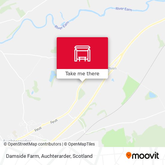 Damside Farm, Auchterarder map