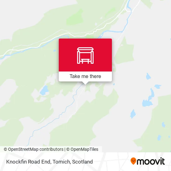 Knockfin Road End, Tomich map