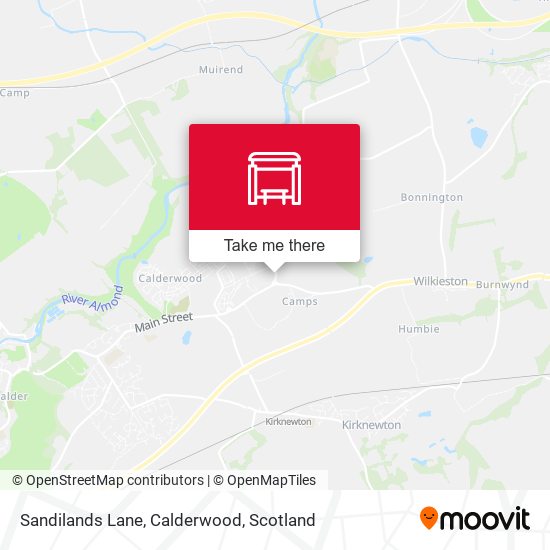 Sandilands Lane, Calderwood map