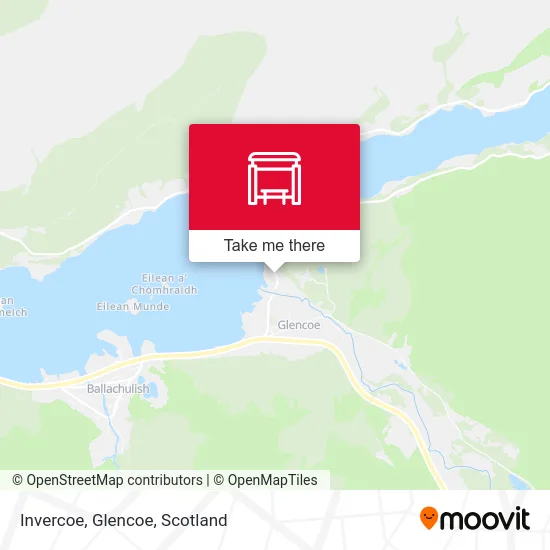 Invercoe, Glencoe map