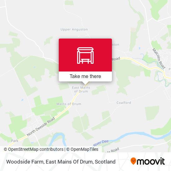 Woodside Farm, East Mains Of Drum map