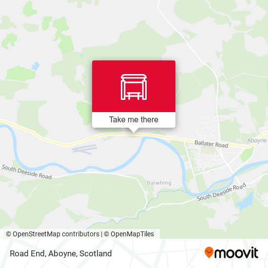Road End, Aboyne map