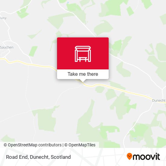 Road End, Dunecht map