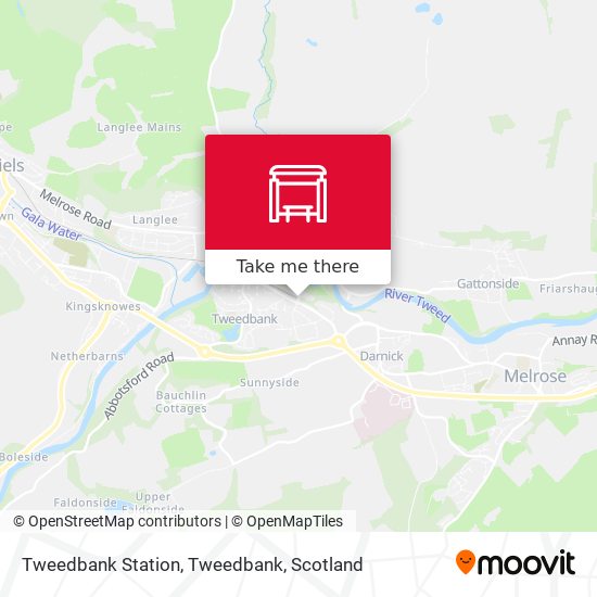Tweedbank Station, Tweedbank map