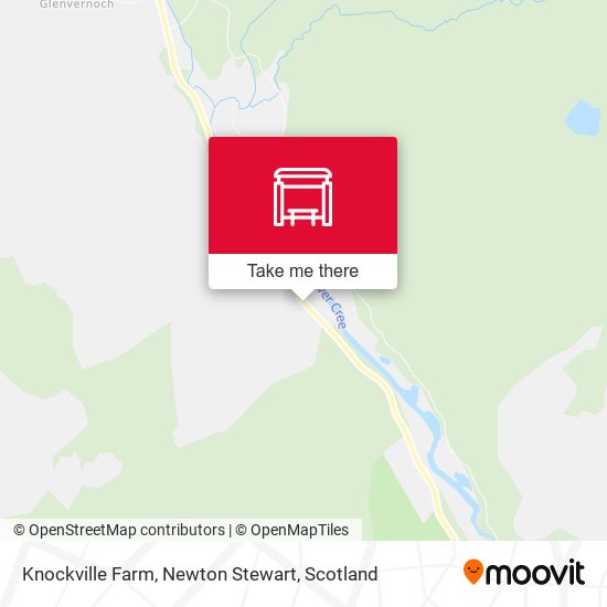 Knockville Farm, Newton Stewart map