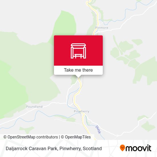 Daljarrock Caravan Park, Pinwherry map