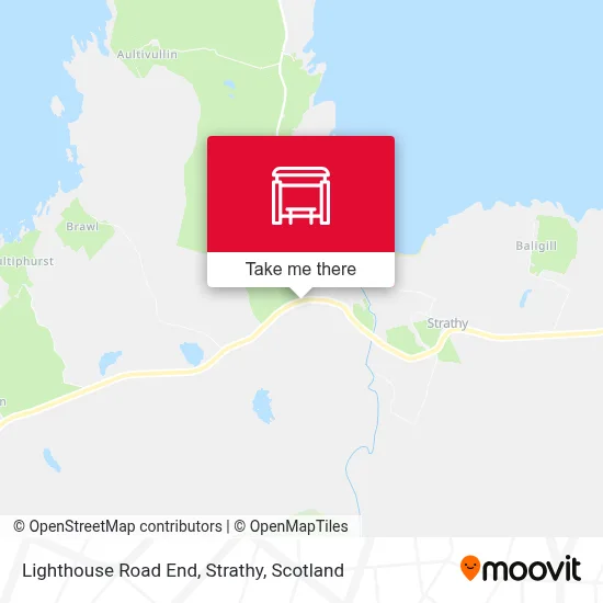 Lighthouse Road End, Strathy map