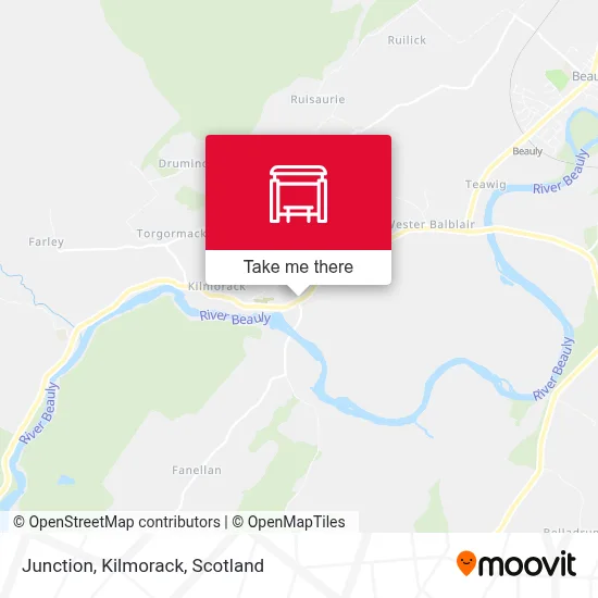 Junction, Kilmorack map