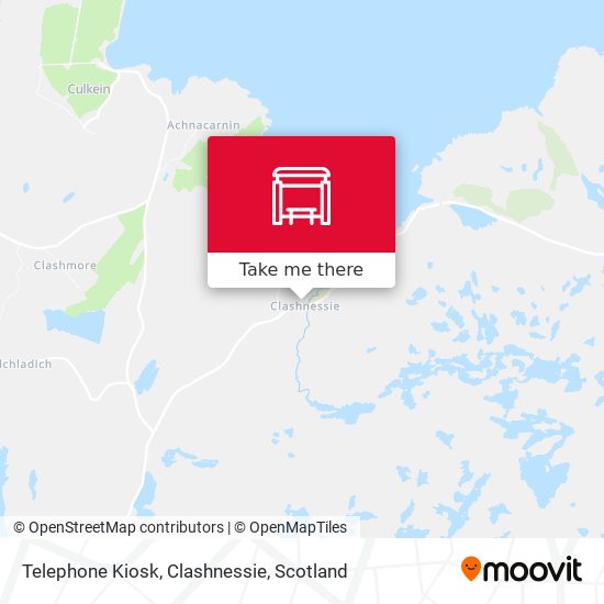 Telephone Kiosk, Clashnessie map
