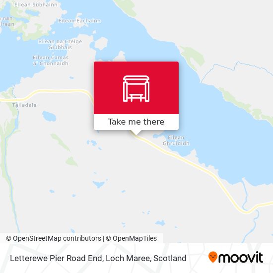 Letterewe Pier Road End, Loch Maree map