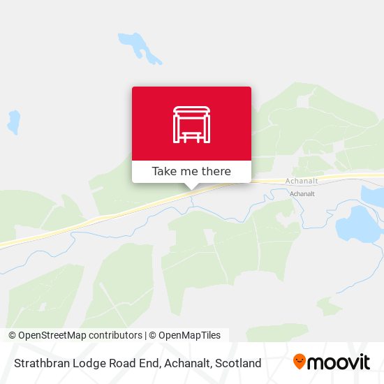 Strathbran Lodge Road End, Achanalt map