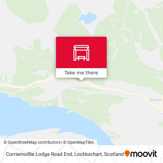 Corriemoillie Lodge Road End, Lochluichart map