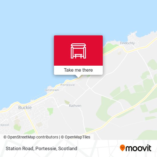 Station Road, Portessie map