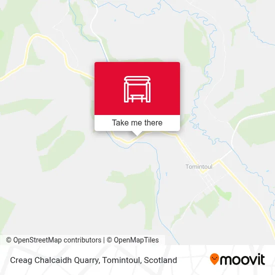 Creag Chalcaidh Quarry, Tomintoul map