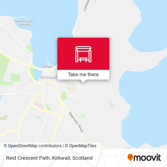 Reid Crescent Path, Kirkwall map