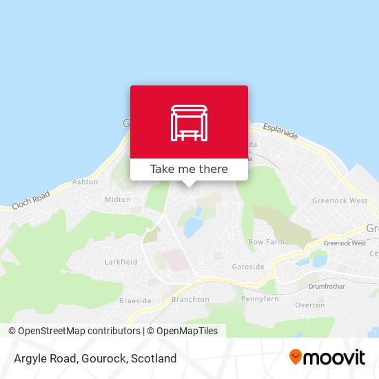 Argyle Road, Gourock map