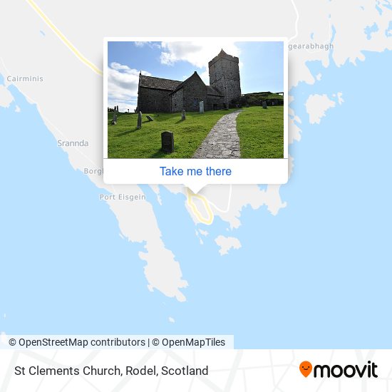 St Clements Church, Rodel map