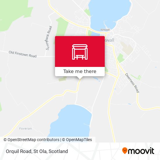 Orquil Road, St Ola map