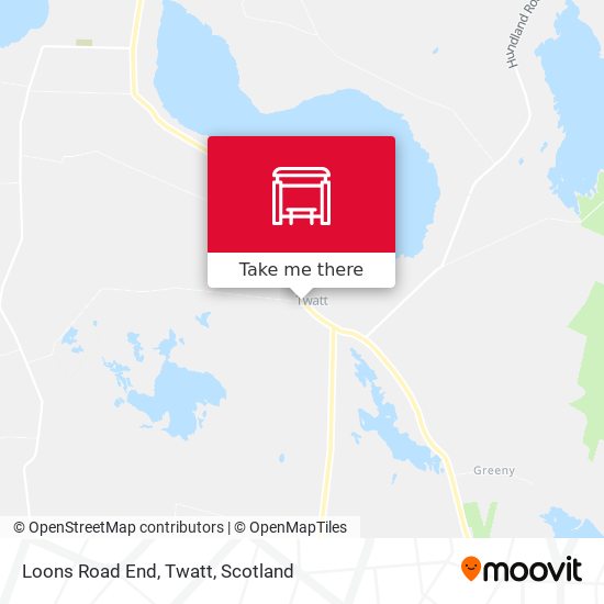 Loons Road End, Twatt map