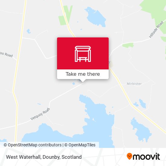 West Waterhall, Dounby map