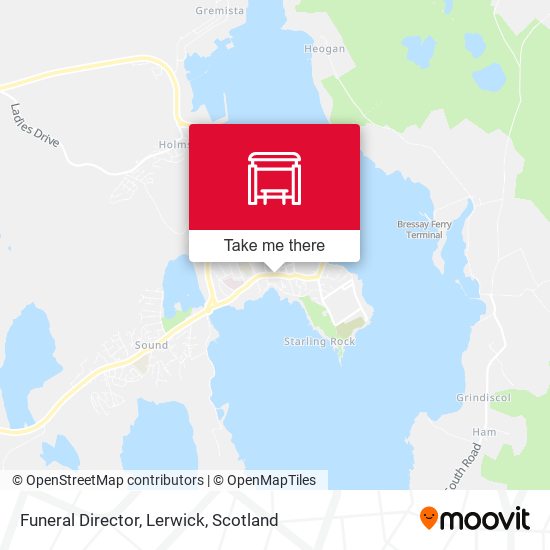 Funeral Director, Lerwick map