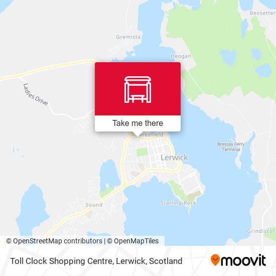 Toll Clock Shopping Centre, Lerwick map