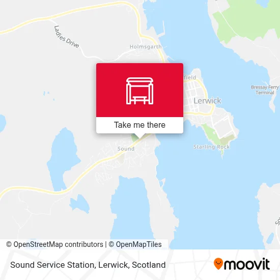 Sound Service Station, Lerwick map