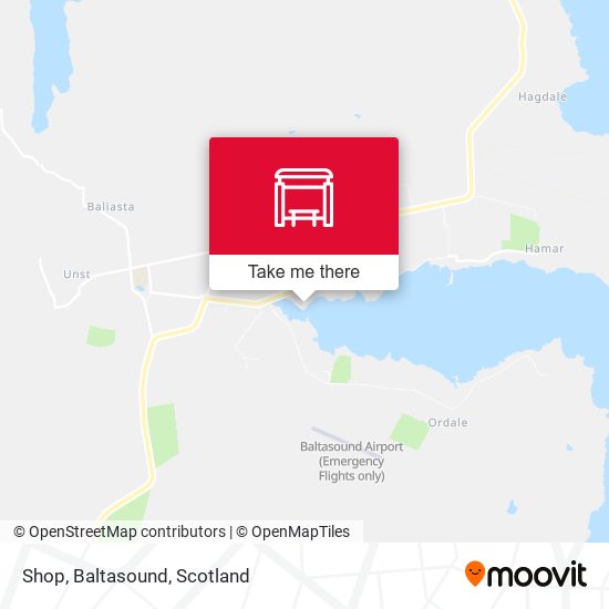 Shop, Baltasound map