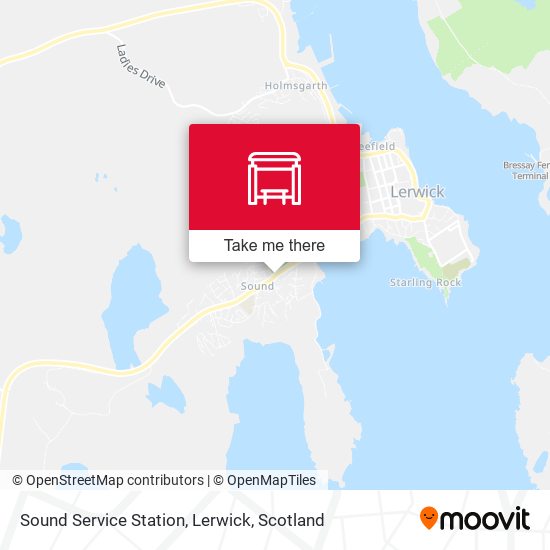 Sound Service Station, Lerwick map