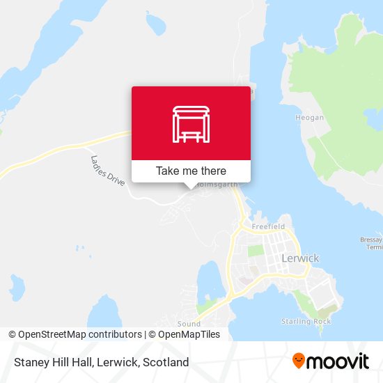 Staney Hill Hall, Lerwick map