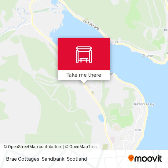 Brae Cottages, Sandbank map