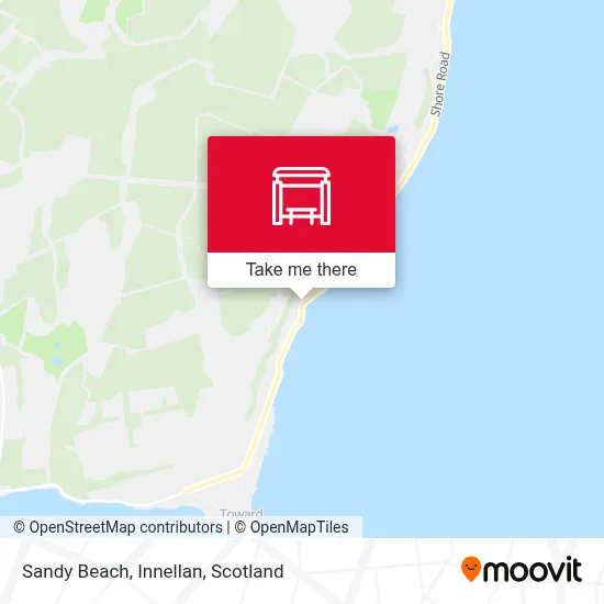 Sandy Beach, Innellan map