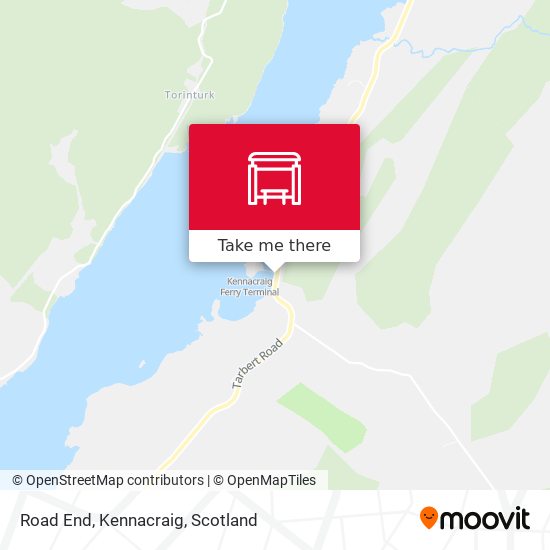 Road End, Kennacraig map