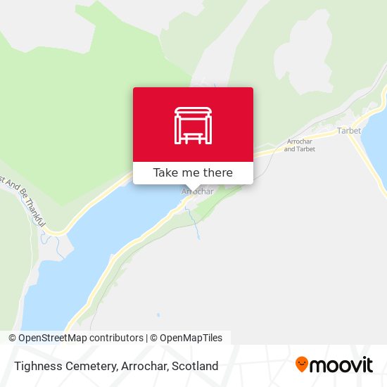 Tighness Cemetery, Arrochar map