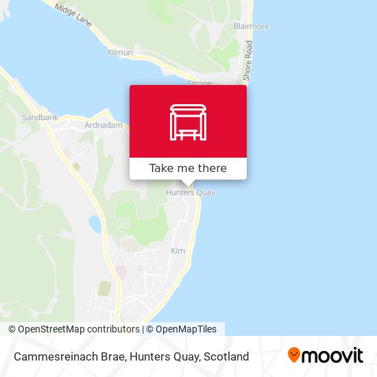 Cammesreinach Brae, Hunters Quay map