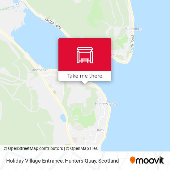Holiday Village Entrance, Hunters Quay map