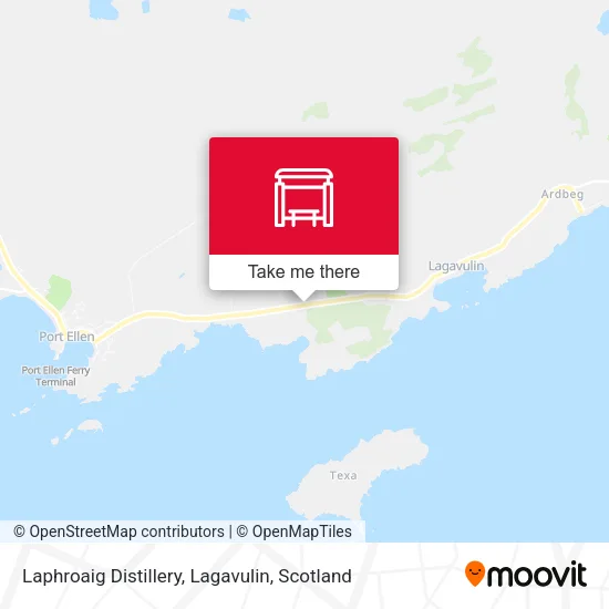 Laphroaig Distillery, Lagavulin map