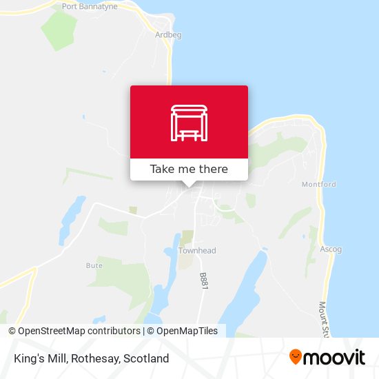 King's Mill, Rothesay map