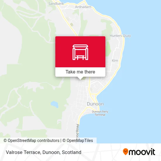 Valrose Terrace, Dunoon map
